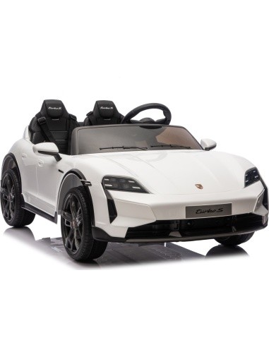 Elektromobilis vaikams Porsche Taycan Turbo S, baltas