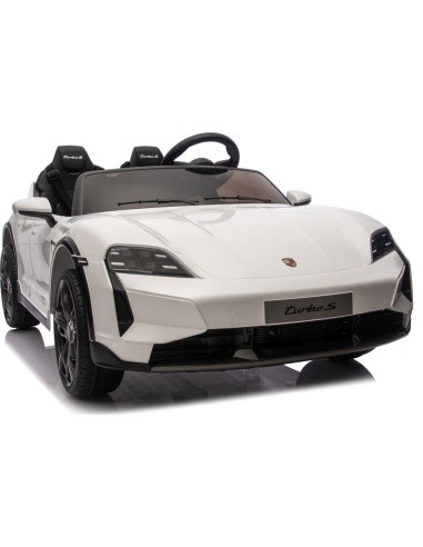 Elektromobilis vaikams Porsche Taycan Turbo S, baltas