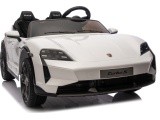 Elektromobilis vaikams Porsche Taycan Turbo S, baltas