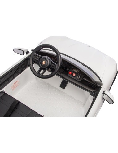 Elektromobilis vaikams Porsche Taycan Turbo S, baltas