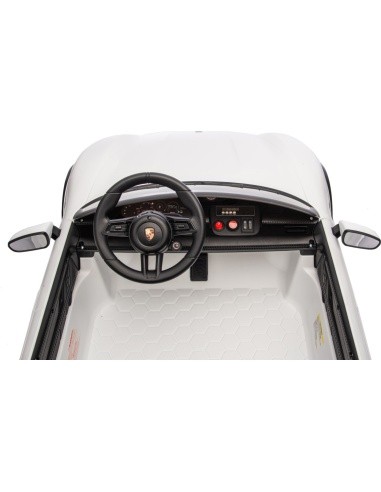 Elektromobilis vaikams Porsche Taycan Turbo S, baltas