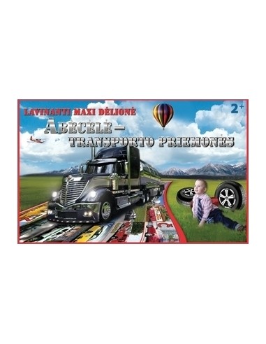 Lavinamoji dėlionė ABĖCĖLĖ – transporto priemonės, 2+