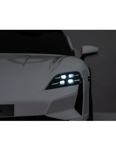 Elektromobilis vaikams Porsche Taycan Turbo S, baltas