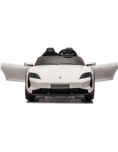 Elektromobilis vaikams Porsche Taycan Turbo S, baltas