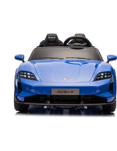 Elektromobilis Porsche Taycan Turbo S mėlynas