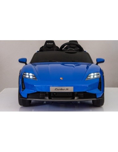 Elektromobilis Porsche Taycan Turbo S mėlynas