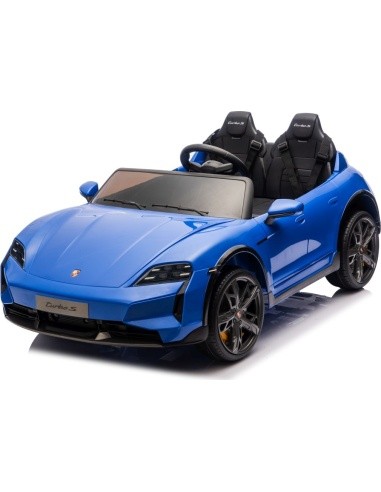 Elektromobilis Porsche Taycan Turbo S mėlynas