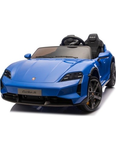 Elektromobilis Porsche Taycan Turbo S mėlynas