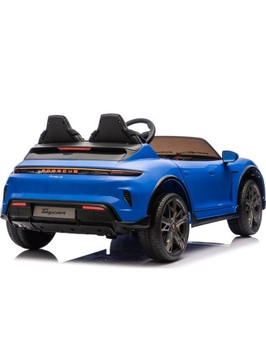 Elektromobilis Porsche Taycan Turbo S mėlynas