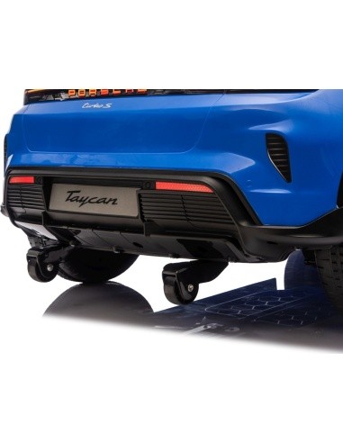 Elektromobilis Porsche Taycan Turbo S mėlynas