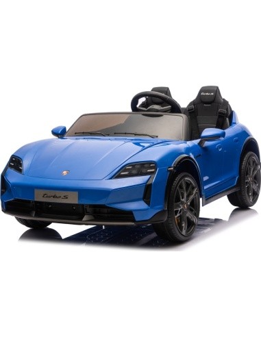 Elektromobilis Porsche Taycan Turbo S mėlynas