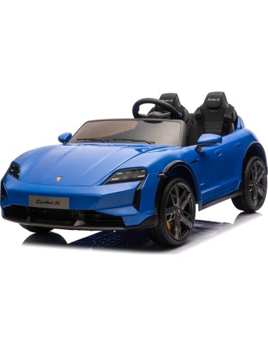 Elektromobilis Porsche Taycan Turbo S mėlynas