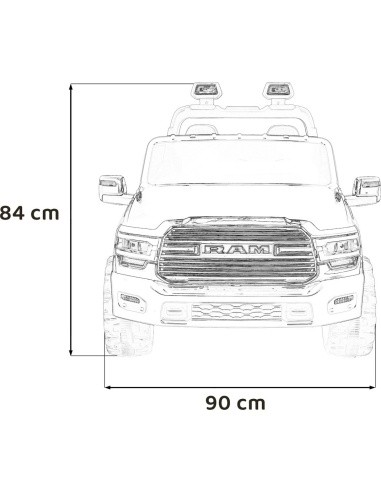 RAM 3500 Police elektromobilis, juodas