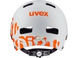 Uvex Kid 3 Dirtbike Helmet, light gray-orange