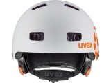 Uvex Kid 3 Dirtbike Helmet, light gray-orange