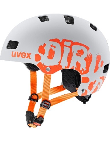 Šalmas Uvex Kid 3 dirtbike light gray-orange