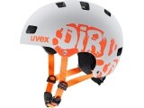 Uvex Kid 3 Dirtbike Helmet, light gray-orange