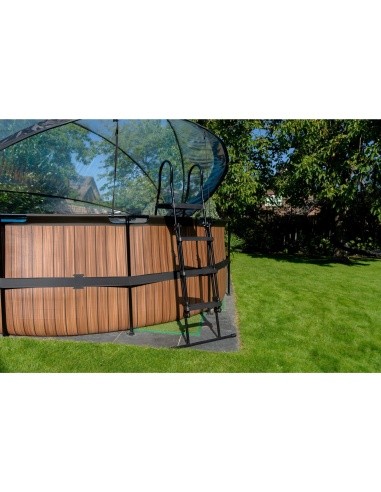 EXIT pool ladder for frame height of 108-122cm - black