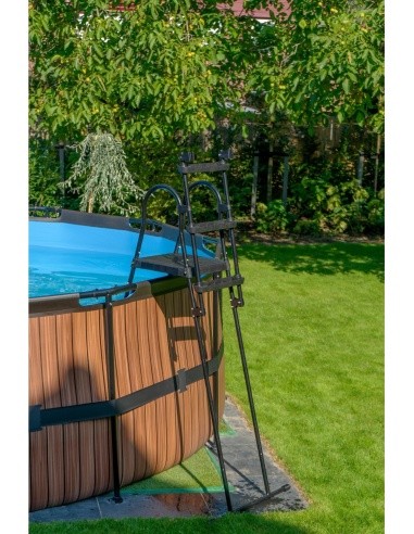 EXIT pool ladder for frame height of 108-122cm - black