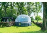 EXIT Wood pool ø488x122cm with sand filter pump and dome - brown