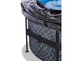EXIT Stone baseinas ø488x122cm su smėlio filtro siurbliu ir kupolu – pilkas