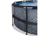 EXIT Stone pool ø488x122cm with sand filter pump - grey