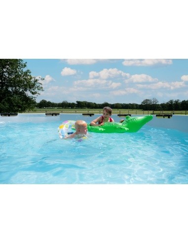 EXIT Stone pool ø450x122cm with sand filter pump - grey