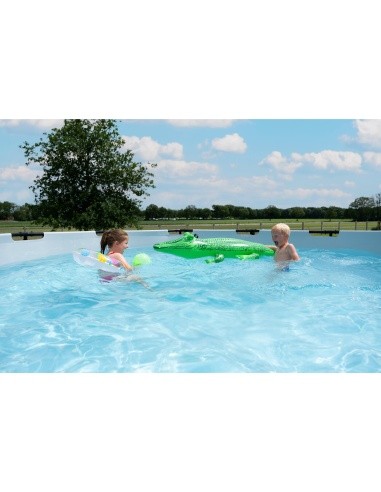 EXIT Stone pool ø450x122cm with sand filter pump - grey