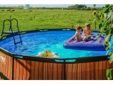EXIT Stone pool ø427x122cm with sand filter pump - grey