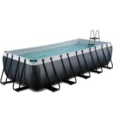 EXIT Black Leather pool 540x250x122cm with filter pump - black