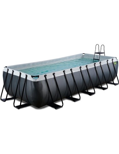 EXIT Black Leather baseinas 540x250x122 cm su filtravimo siurbliu – juodas