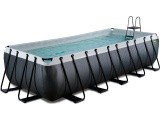 EXIT Black Leather pool 540x250x122cm with filter pump - black