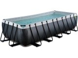 EXIT Black Leather pool 540x250x122cm with filter pump - black