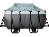 EXIT Black Leather pool 540x250x122cm with filter pump - black