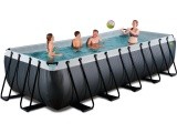 EXIT Black Leather pool 540x250x122cm with filter pump - black