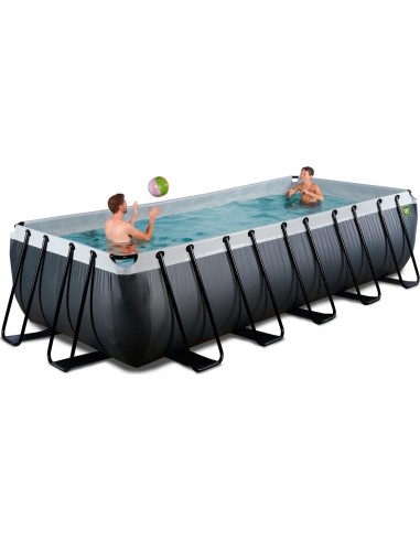 EXIT Black Leather pool 540x250x122cm with filter pump - black
