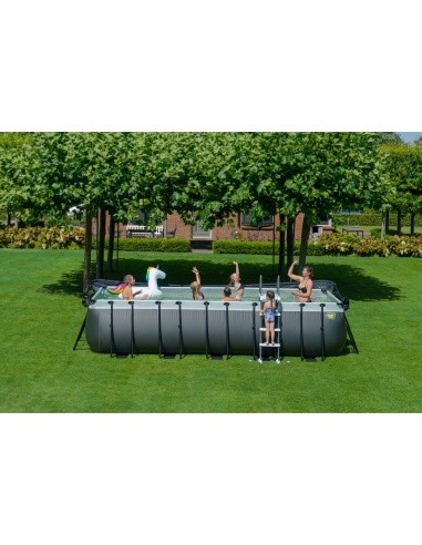 EXIT Black Leather baseinas 540x250x122 cm su filtravimo siurbliu – juodas