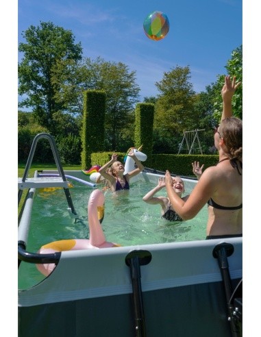 EXIT Black Leather pool 540x250x122cm with filter pump - black
