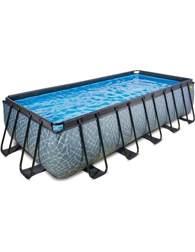EXIT Stone pool 540x250x122cm with filter pump - grey