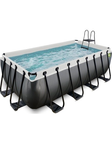 EXIT Black Leather baseinas 400x200x122 cm su filtravimo siurbliu, juodas