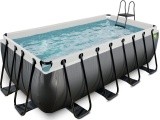 EXIT Black Leather baseinas 400x200x122 cm su filtravimo siurbliu, juodas