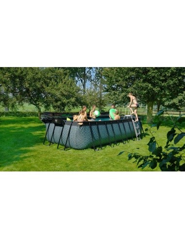 EXIT Stone pool 540x250x122cm with filter pump - grey