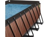 EXIT Wood pool 400x200x122cm with filter pump - brown