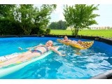EXIT Black Leather pool ø488x122cm with filter pump - black