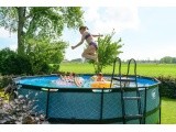 EXIT Black Leather pool ø488x122cm with filter pump - black