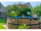 EXIT Wood pool ø450x122cm with filter pump - brown