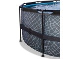 EXIT Stone pool ø450x122cm with filter pump - grey