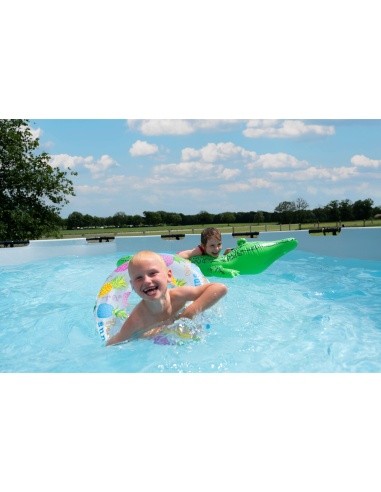 EXIT Stone pool ø450x122cm with filter pump - grey