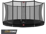 BERG Favorit InGround 380 Black batutas su apsauginiu tinklu Comfort