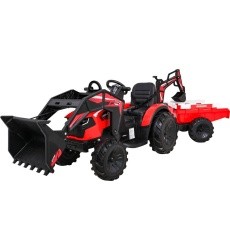 Akumuliatorinis traktorius su priekaba Buggy 720-T, raudonas